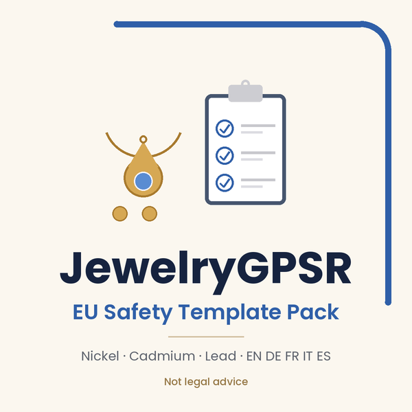 JewelryGPSR EU Safety Template Pack cover